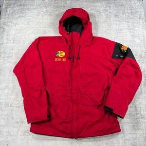 Bass Pro Shops Jacket Mens Large Tall Red Bone Dry Hooded Waterproof Fishing
